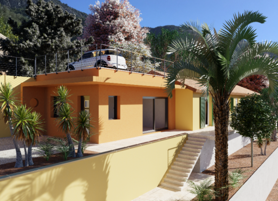 Extension moderne d'une villa à Castellar (Alpes Maritimes 06)